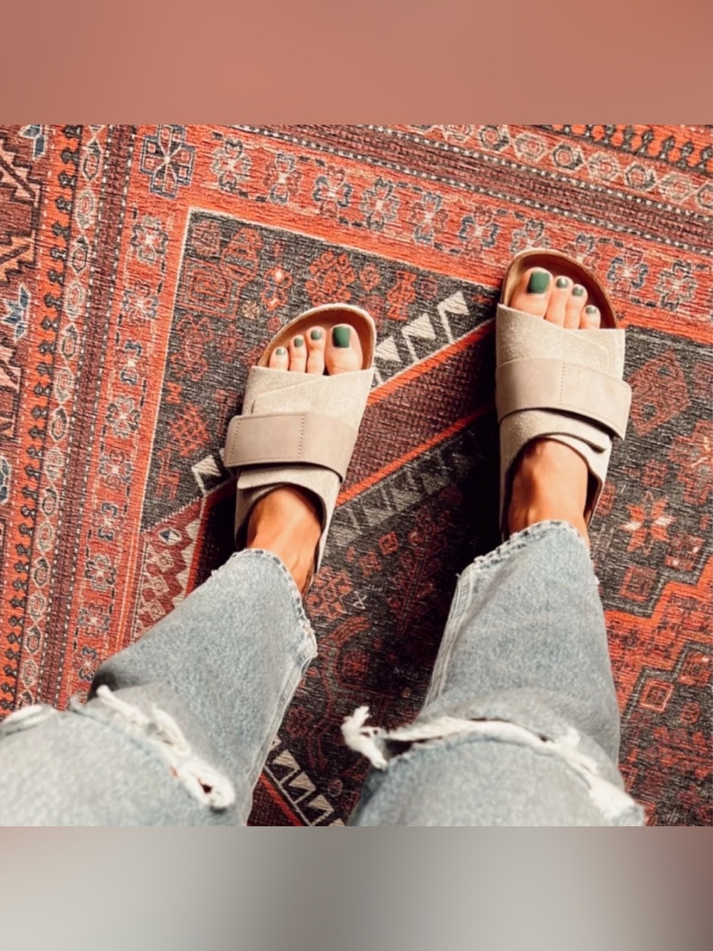 Birkenstock Kyoto Cork Brown Suede Leather Sandals Slides Wmns 8 8.5 39 NEW - Picture 2 of 7
